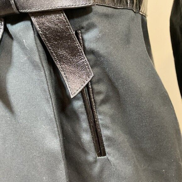 Trasy Resse New York Woman Jacket Black size 4 Leather Blazer B53 - Picture 6 of 12